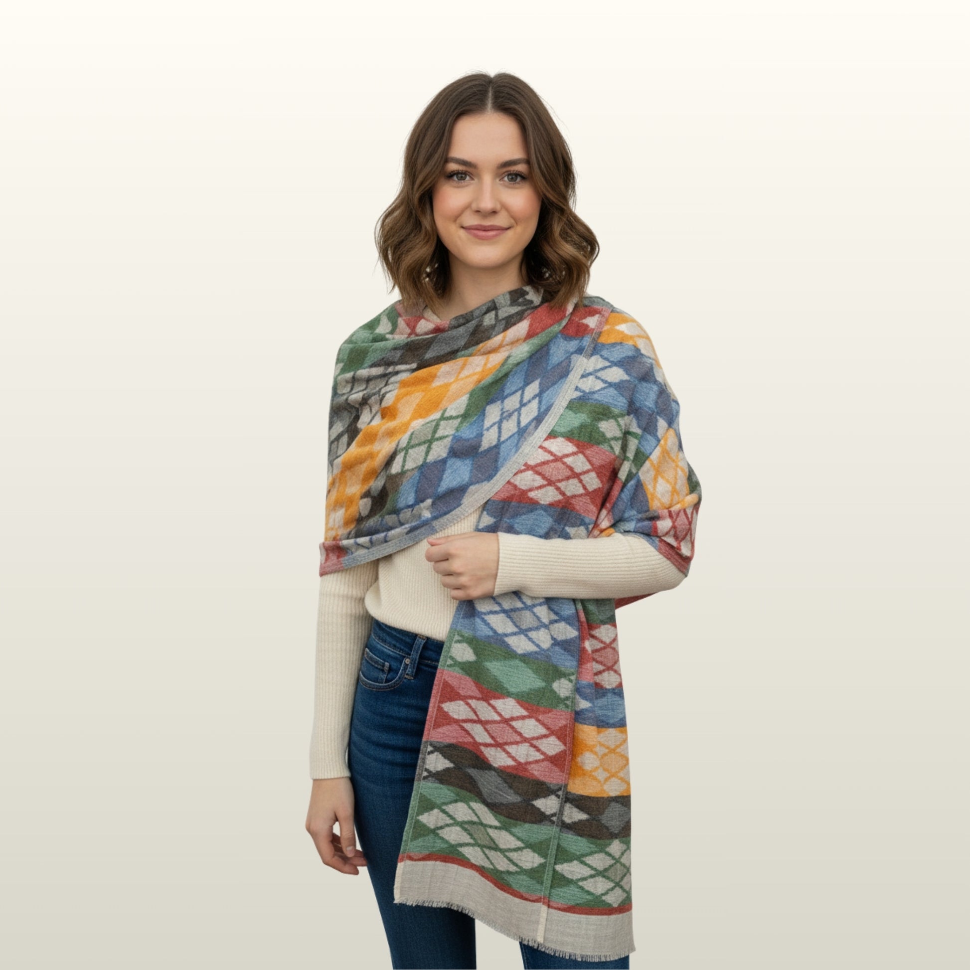 Ikat FineWool Stole