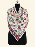 White Kalamkari Ethnic Motifs Shawl