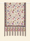 White Kalamkari Jaal Stole