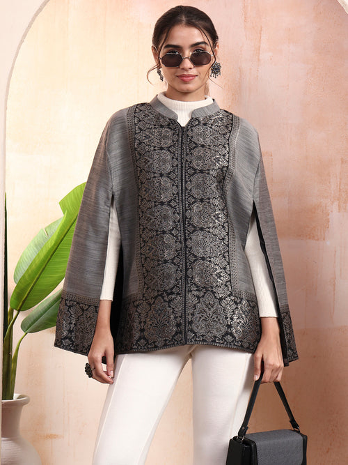 Arohi Grey kaani cape Jacket