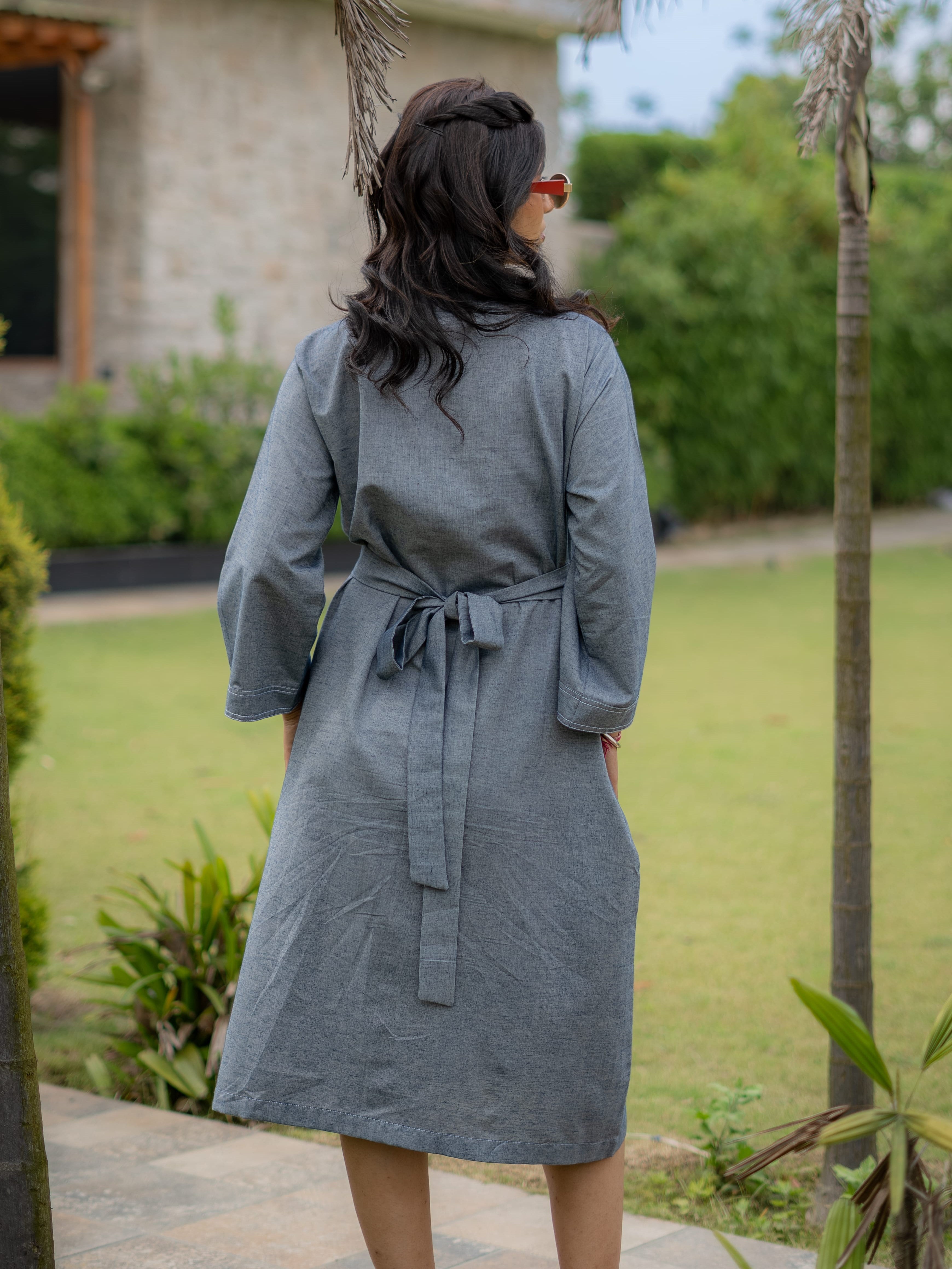 Midnight Mist Shirt Dress