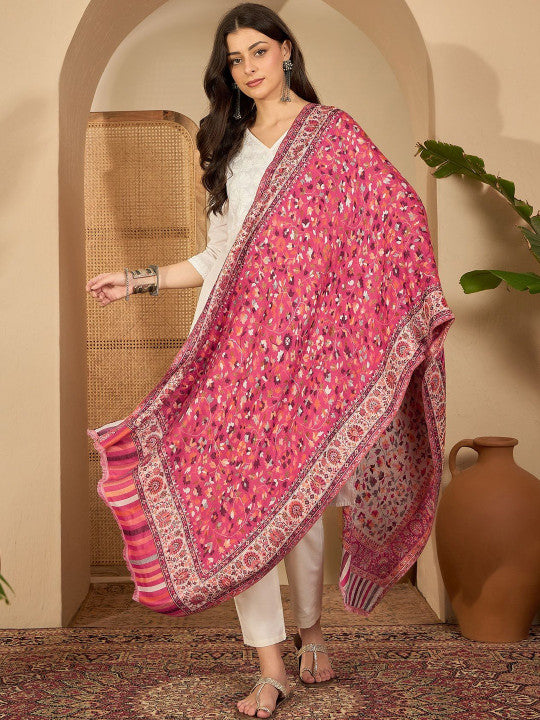 Women Woven Design Reversible Stole