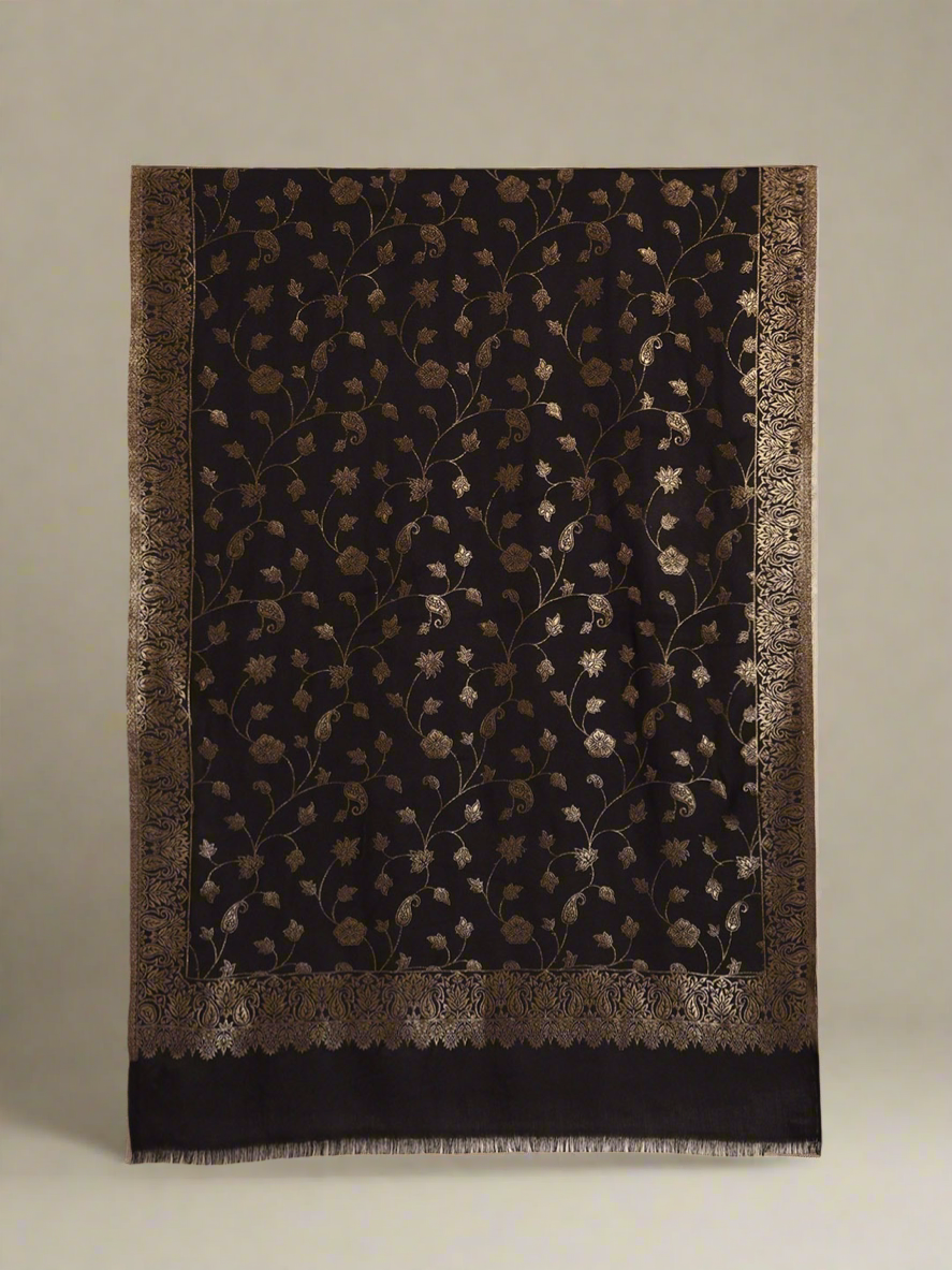 Black Zari Stole