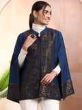 Arohi Blue kaani Cape Jacket