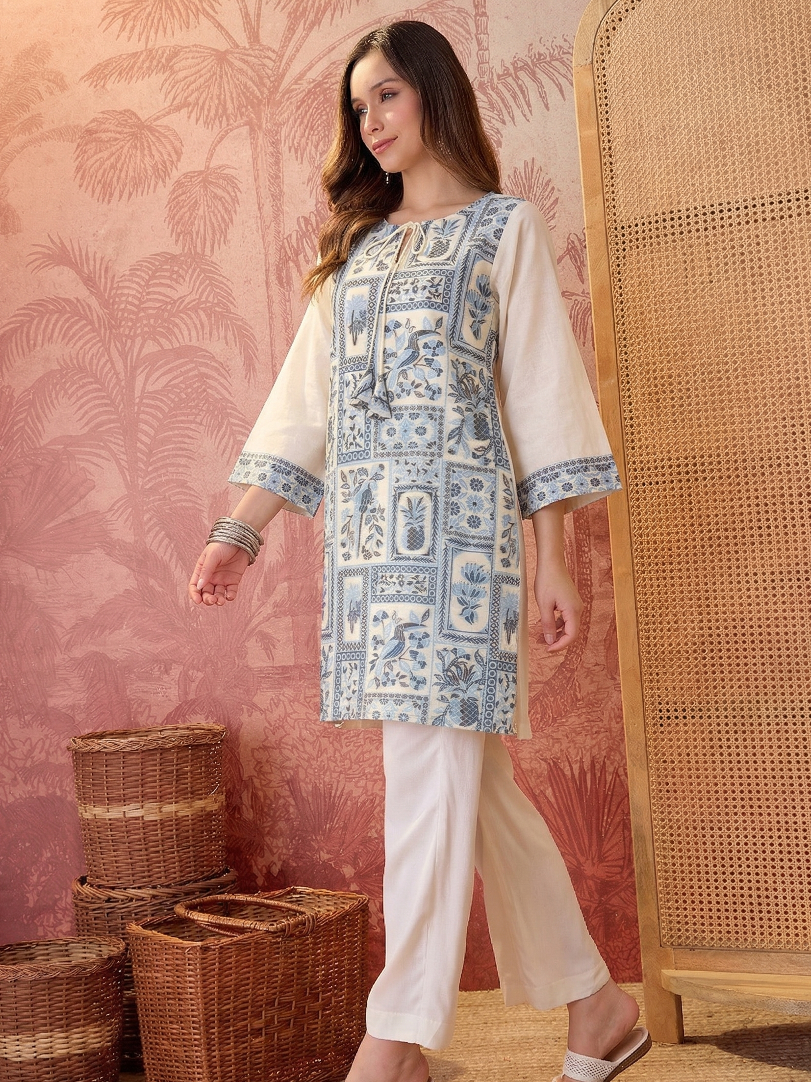 Women White Co-ord Set