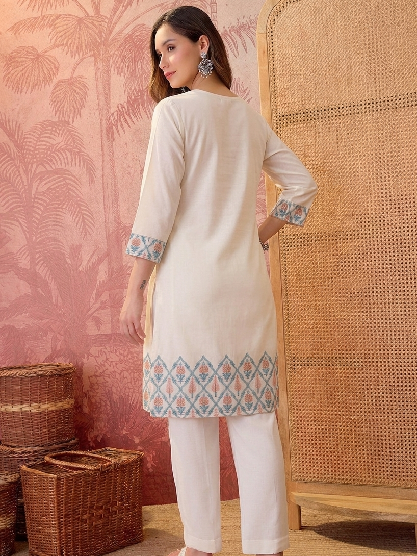 Women White Co-ord Set