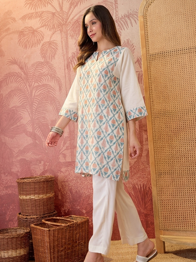 Women White Co-ord Set