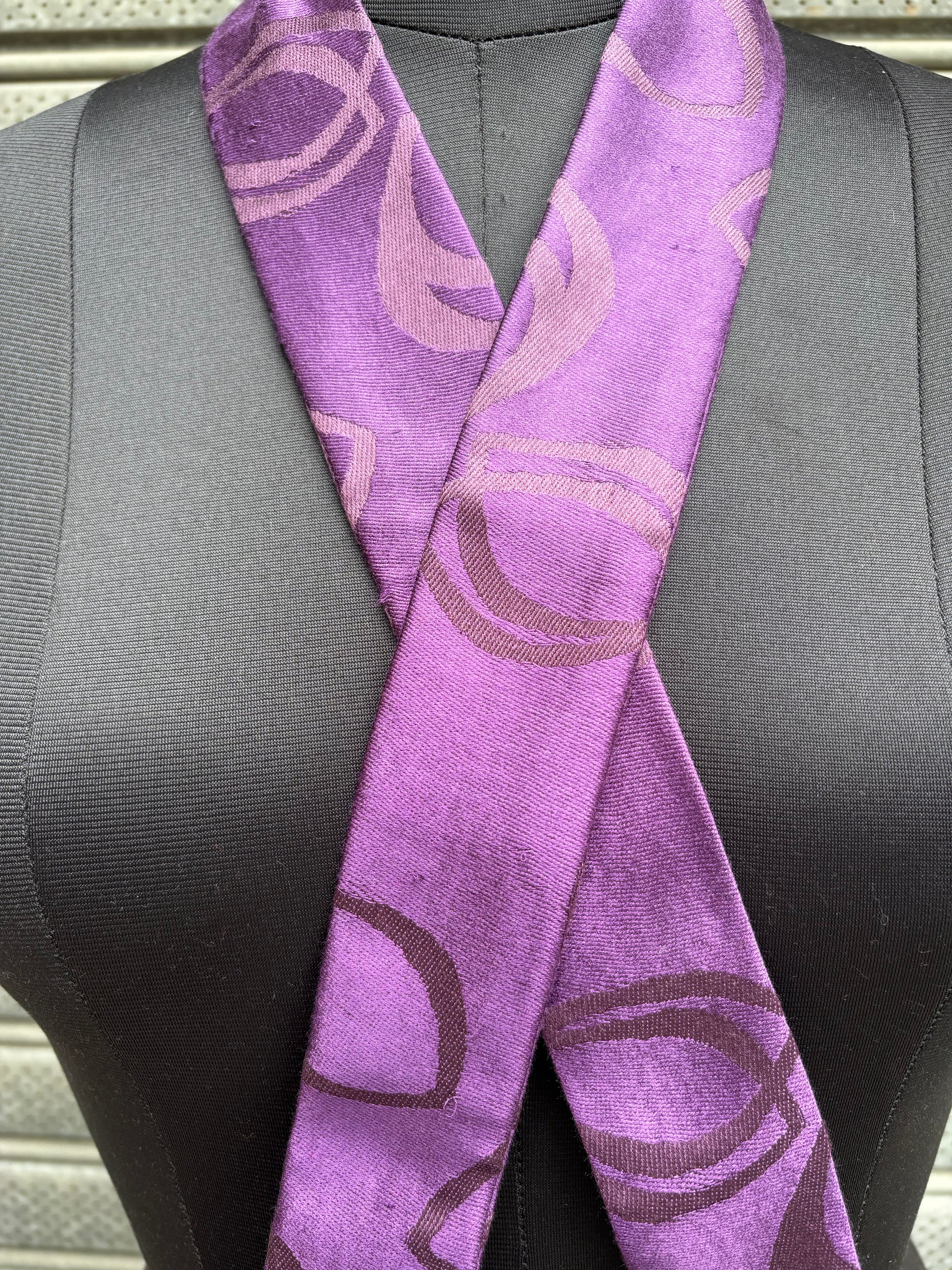 Women Purple Handmade Neck Tie