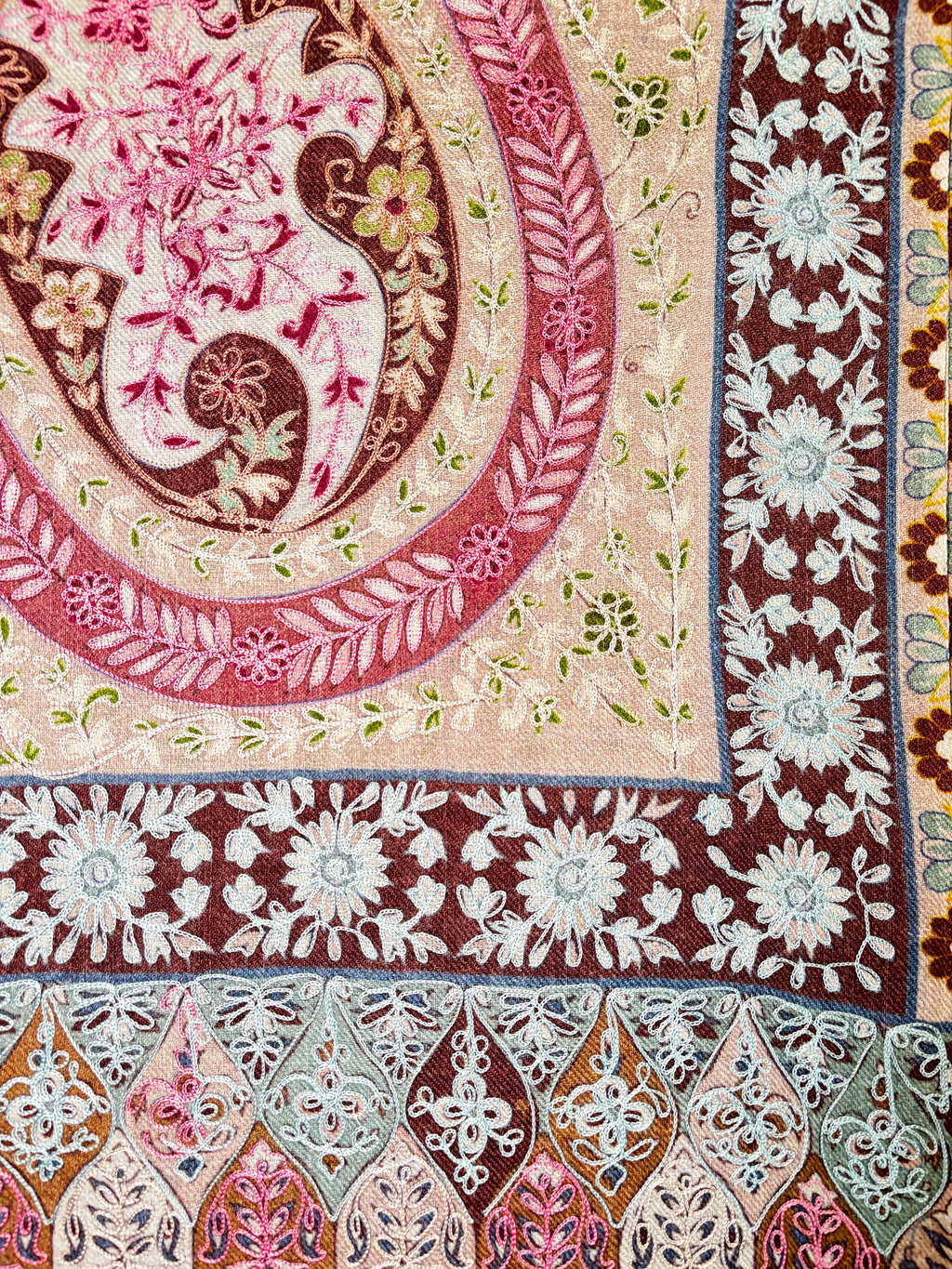 Brown Kalamkari Ethnic Motifs Shawl