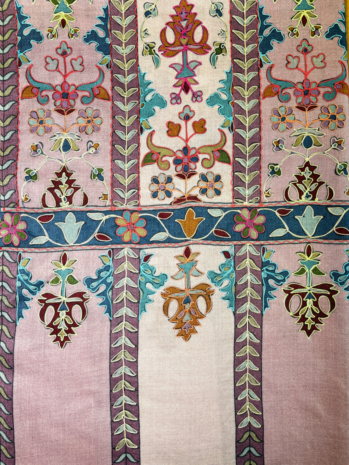 Pink Kalamkari Geometric Stole
