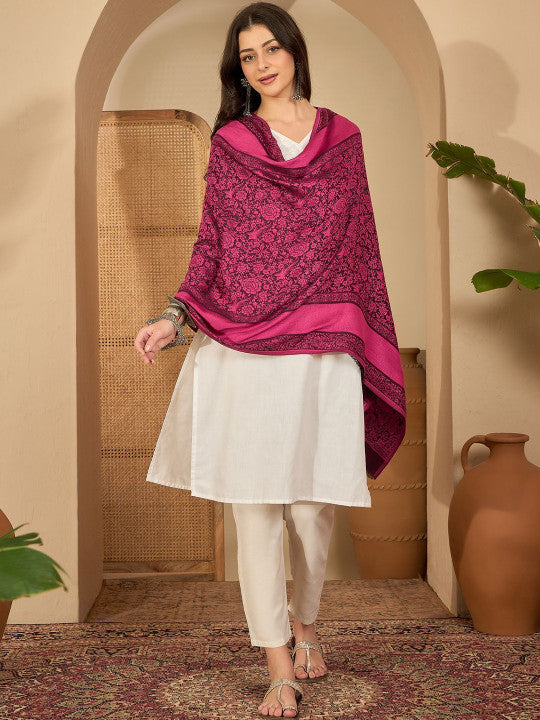 Wool Faux Pashmina Woven Stole