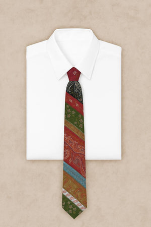Men Multicolour Kashimiri Kaani Tie