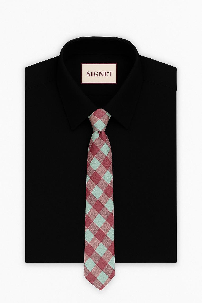 Men Woven Dual Tone Check Tie