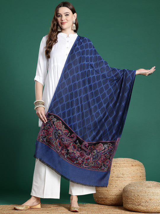 Blue Kashmiri Palla Stole