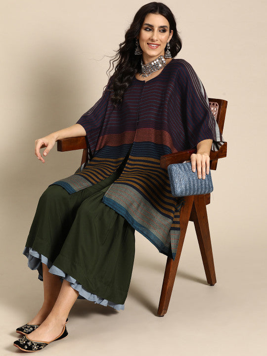 Whispering Stripes Jacquard Kaftan