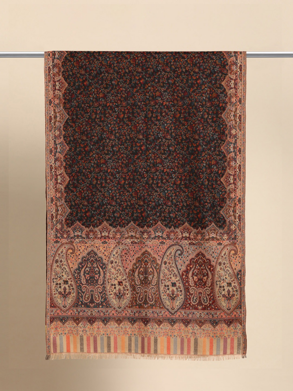 Women Woven Design Dual tone Kashmiri Stole
