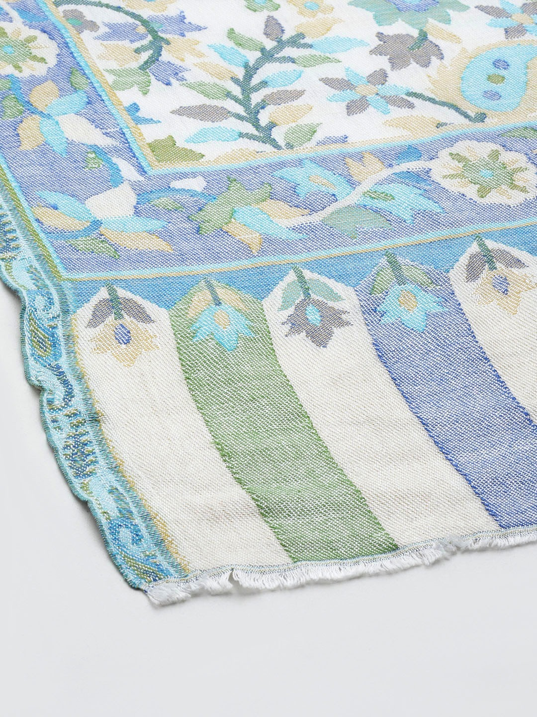 White Kashmiri Kaani Stole