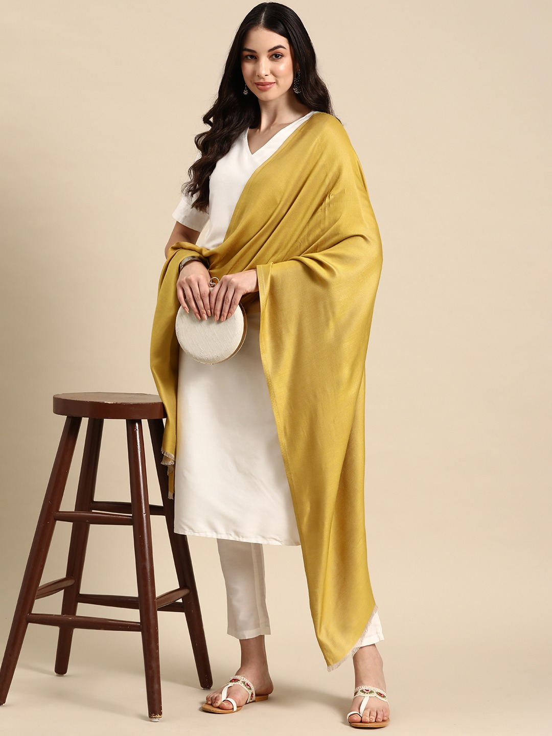 Mustard Reversible Stole