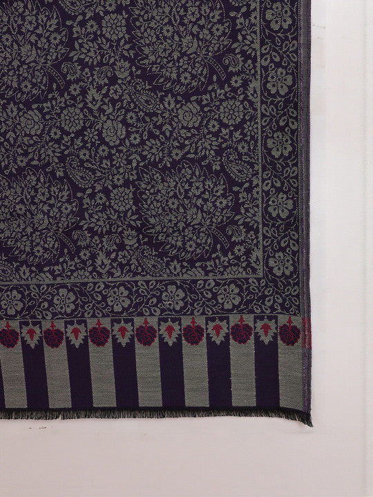 Women Purple Geometric Shawl