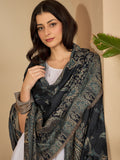 Ethnic Jamawar blue shawl