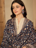 Blue Reversible Kaani Stole