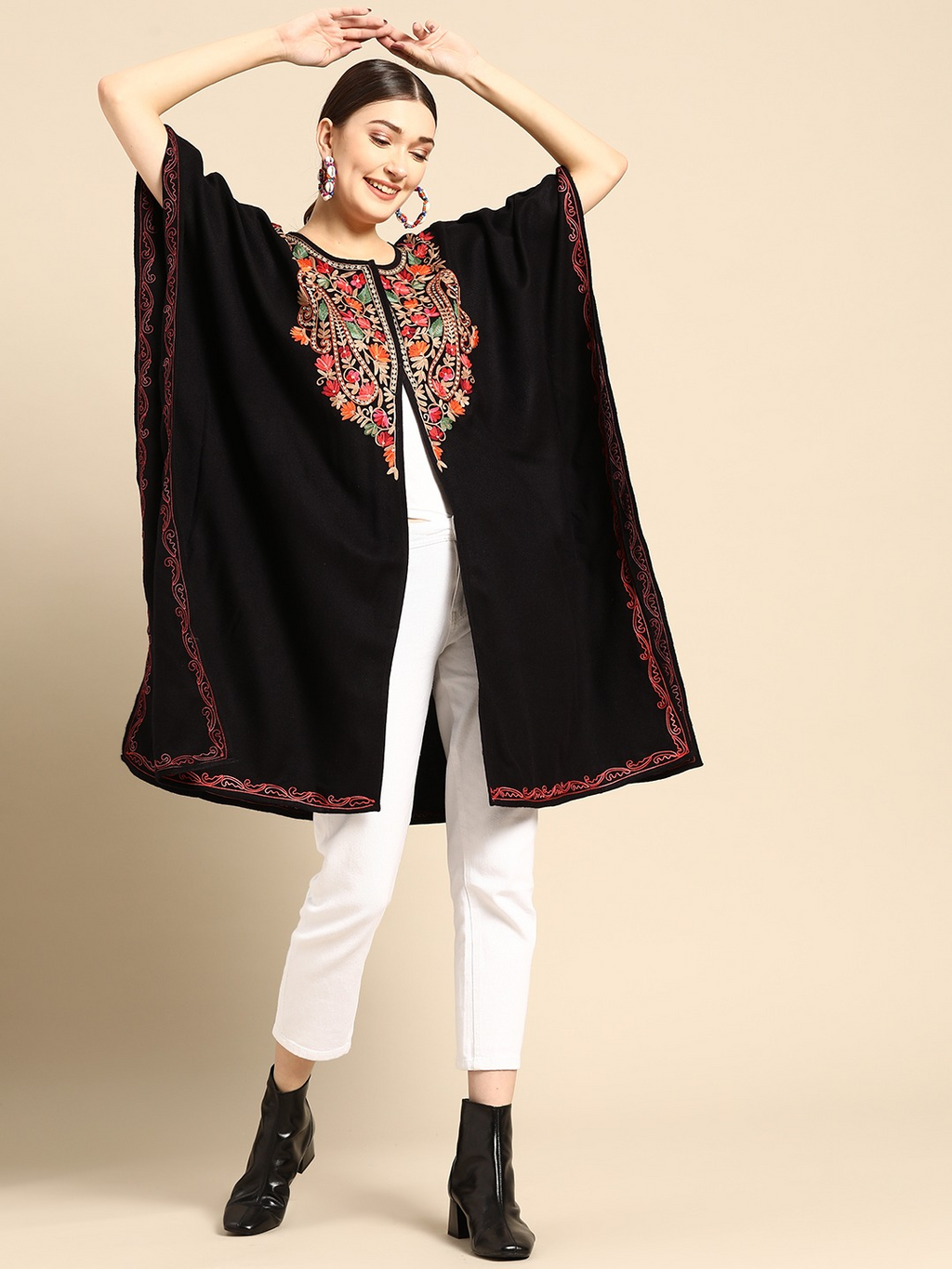 Women Black & Red Kurta