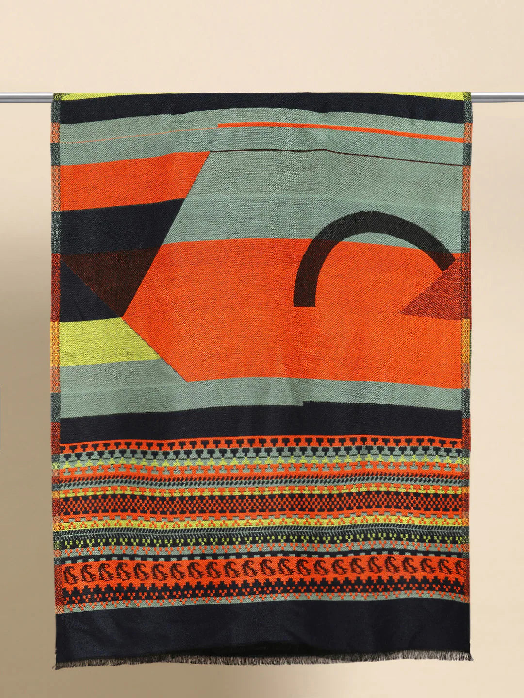 Multicoloured Geometric Stole