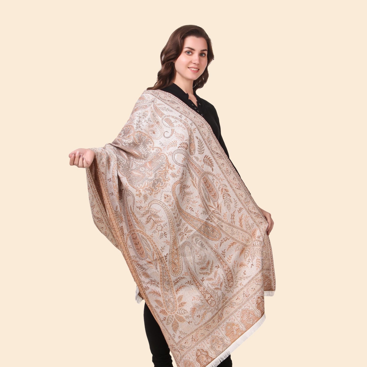 Women Jamawar Weave Stole